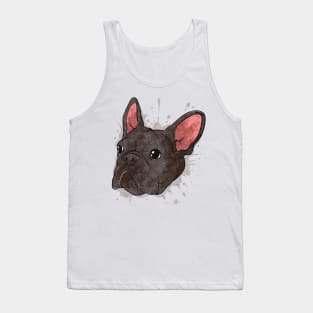 Watercolours French Bulldog Puppy Dog lover Tank Top